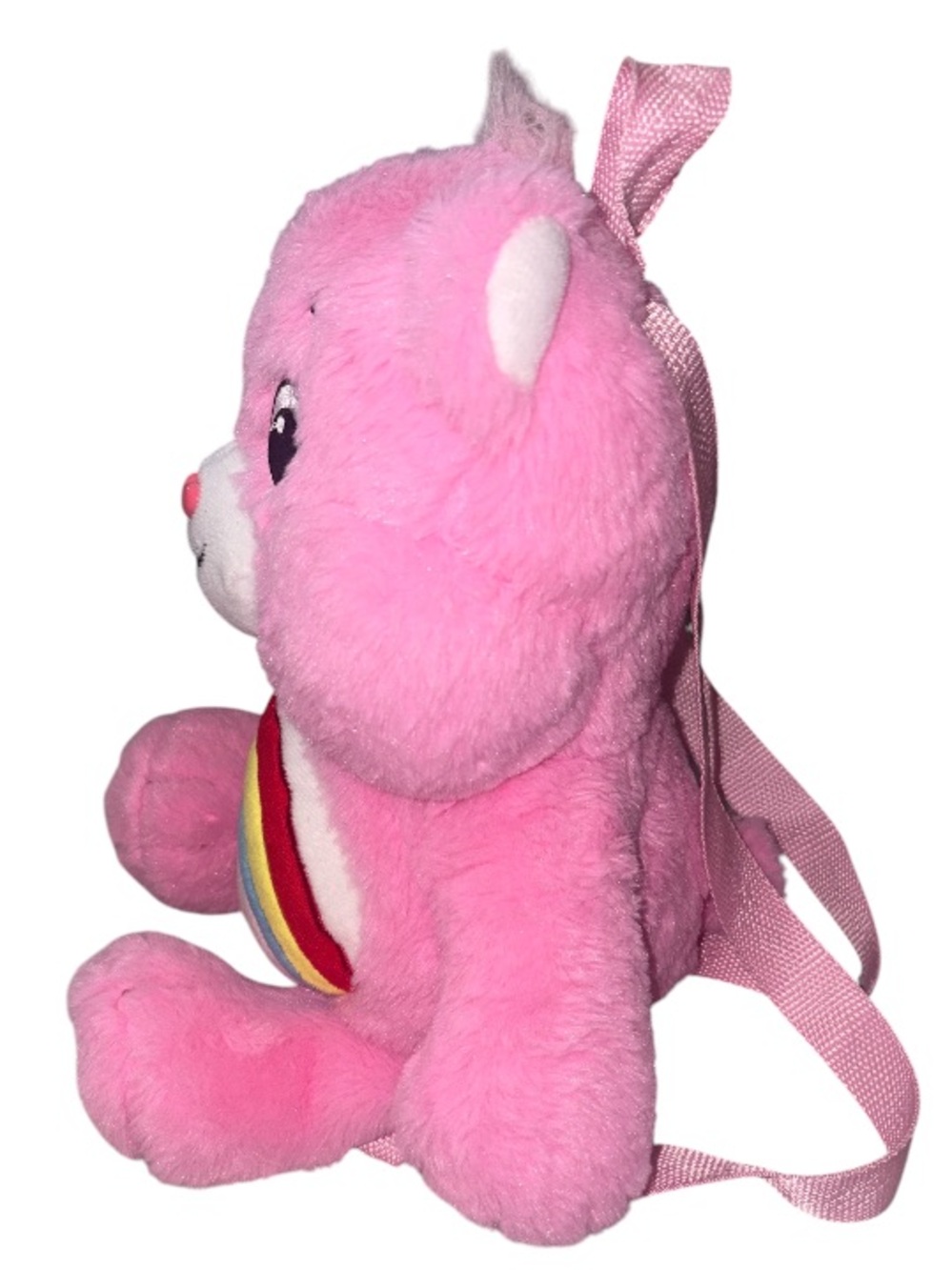 Care Bears “Cheer Bear” Pink W/ Rainbow Tummy Backpack Hideaway - Picture 3 of 7